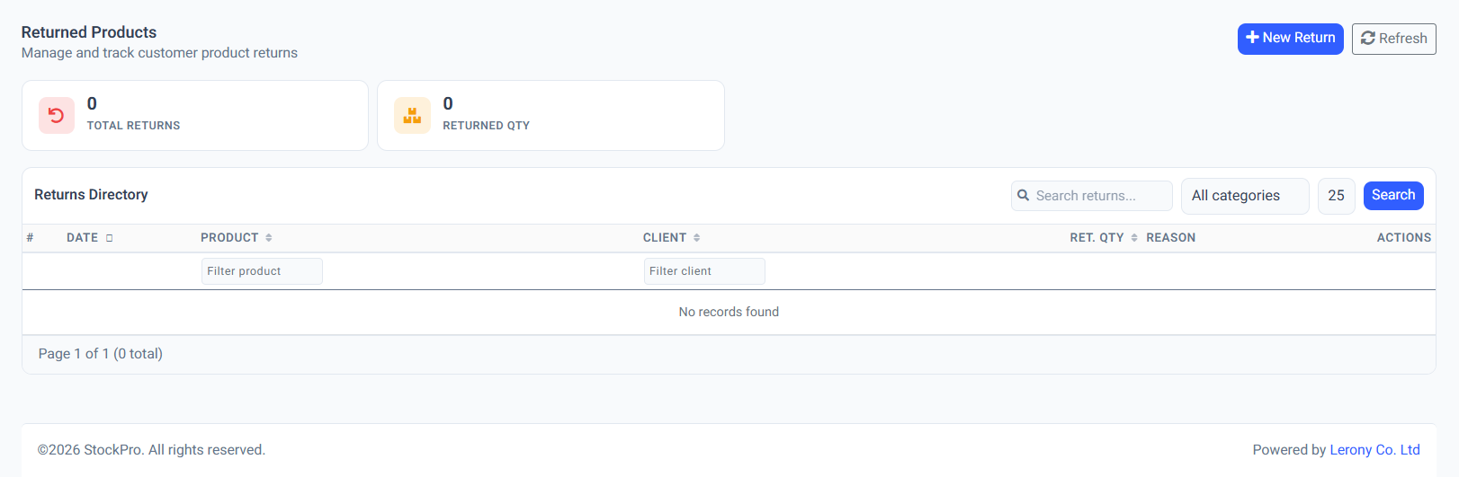 Return History & Auditing
