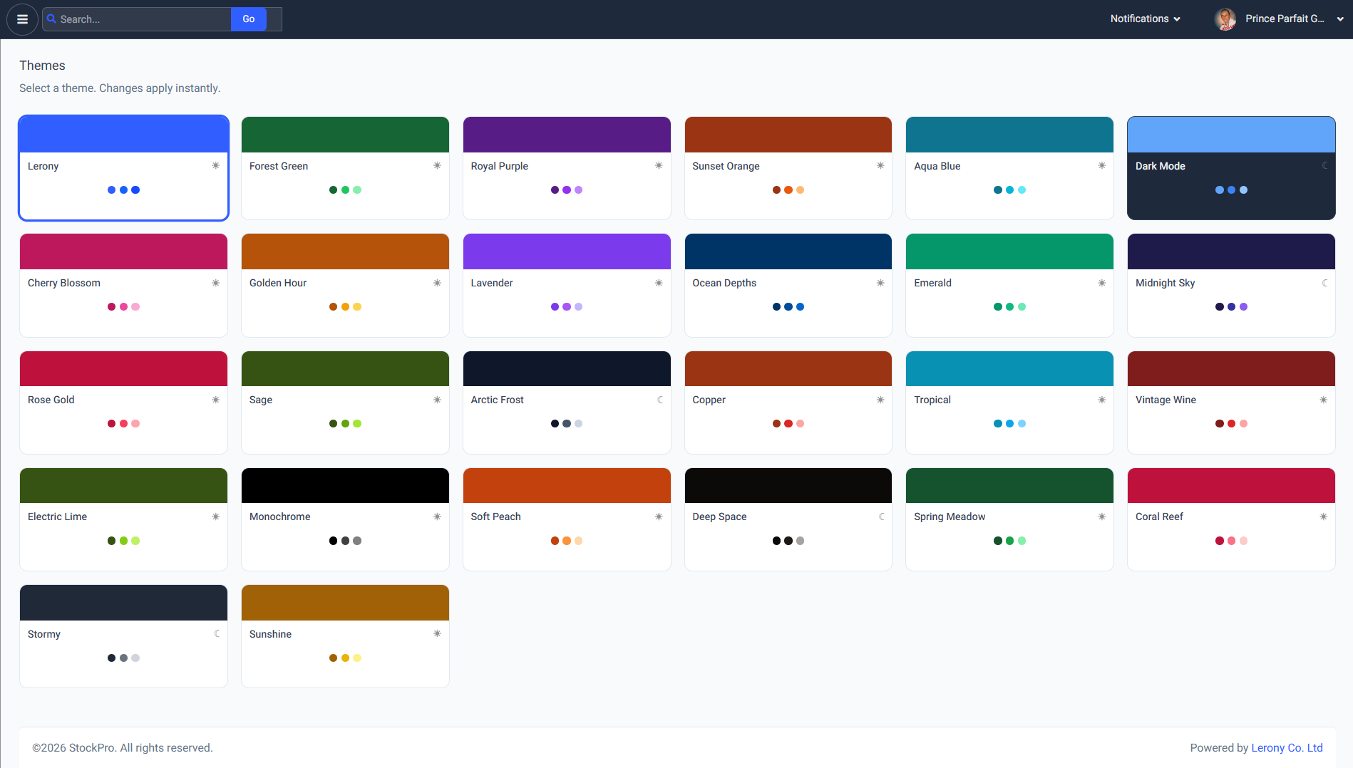 Visual Themes